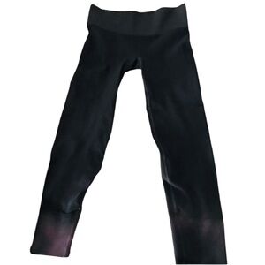 Fabletics size large -XL dark gray thick leggings slimming wide waist band NWOT